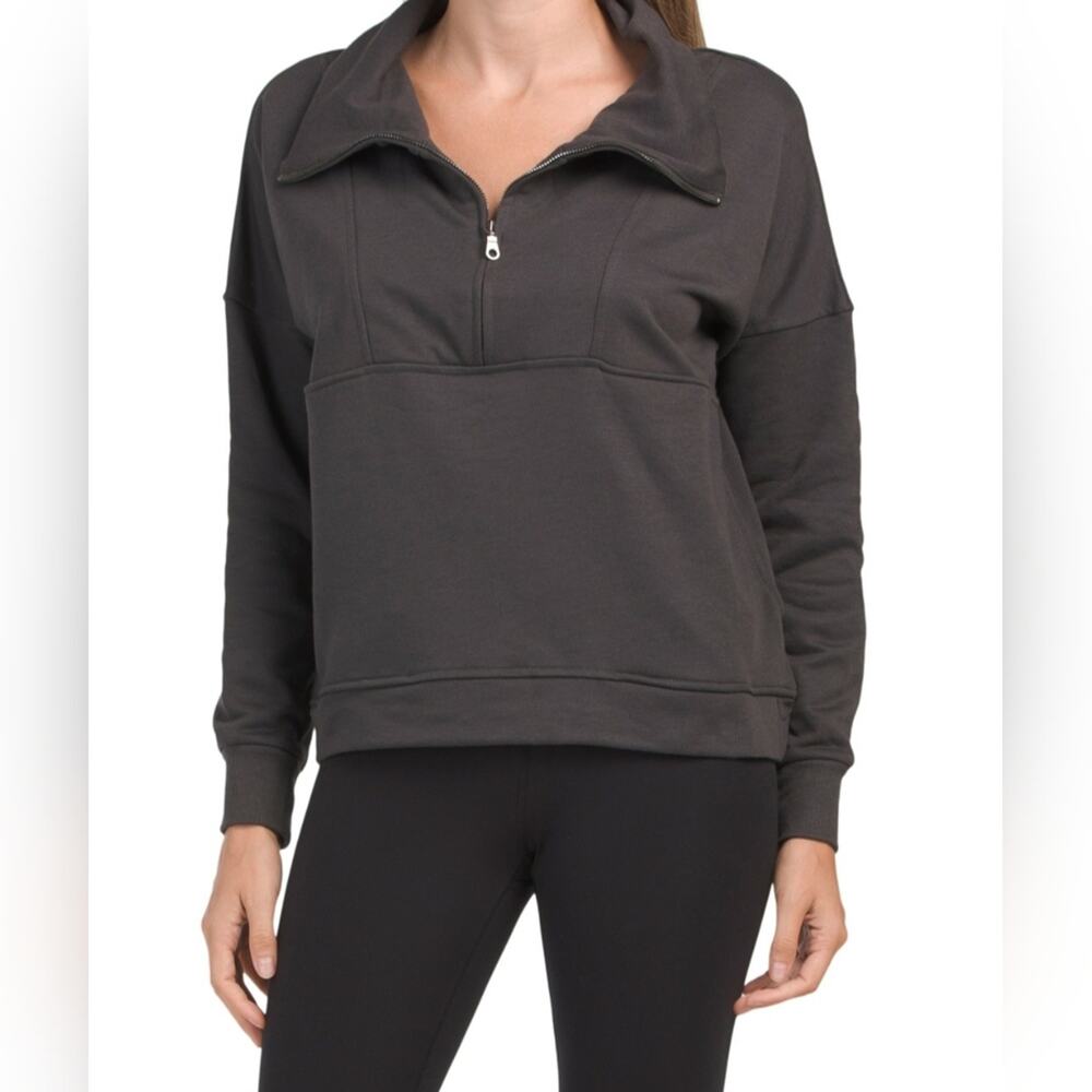 WILO the label Bella 1/2 zip in vintage black Size L